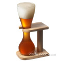 Beer Glass Quarter Yard of Ale con soporte